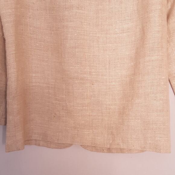 Le Elliott Lauren Womens Khaki Lightweight Blazer Size 12 Double Patch Pockets - Picture 6 of 9